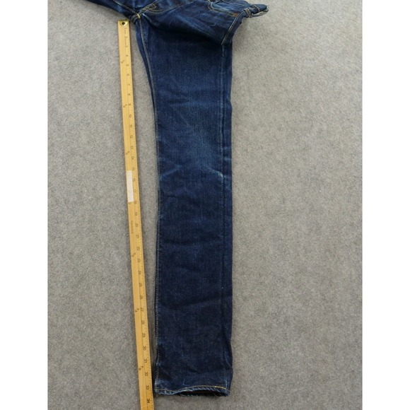Alchemist Fab Four Jeans Womens 25 Blue Slim Straight Selvedge Mid Rise Japanese - Picture 12 of 12